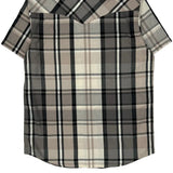 Levis Checked Short Sleeve Shirt - Large Gray Cotton