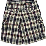 Unbranded Checked Cargo Shorts - 34W 11L Multicoloured Cotton