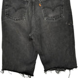 Levis Denim Shorts - 32W 11L Grey Denim