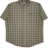 Carhartt Checked Short Sleeve Shirt - XL Gray Cotton