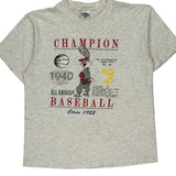 Single Stitch Acme Clothing Cartoon T-Shirt - Large Grey Cotton