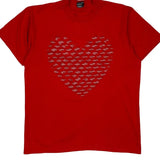 Made In USA Single Stitch Fruit Of The Loom Graphic T-Shirt - Large Red Cotton Blend