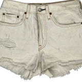 Levis Denim Shorts - 26W UK 6 White Cotton