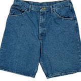 Wrangler Denim Shorts - 34W 10L Blue Cotton