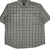 Dickies Checked Short Sleeve Shirt - 2XL Gray Cotton