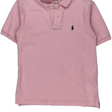 Age 8-9 Polo By Ralph Lauren Polo Shirt - Medium Pink Cotton