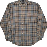 Nautica Checked Shirt - XL Red Cotton
