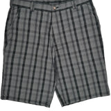 Dickies Checked Cargo Shorts - 36W 12L Gray Cotton Blend