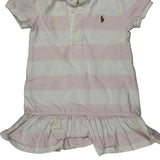 Age 18 Months Ralph Lauren Striped Dress - 3XS Pink Cotton