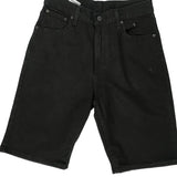Levis Denim Shorts - 28W UK 8 Black Cotton