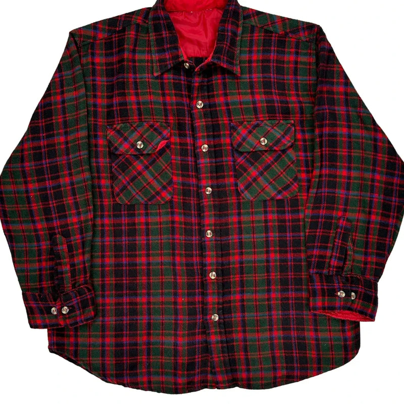 Unbranded Checked Flannel Shirt - XL Green Cotton