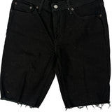 Levis Denim Shorts - 32W 10L Black Denim