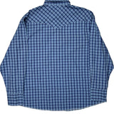Wrangler Checked Shirt - 2XL Blue Cotton