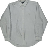 Ralph Lauren Striped Shirt - Large Blue Cotton