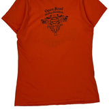 Motorcycles Harley Davidson Graphic T-Shirt - Small Orange Cotton