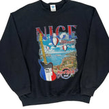 Nice France Hard Rock Cafe Graphic Long Sleeve T-Shirt - XL Black Cotton