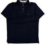Tommy Hilfiger Polo Shirt - Large Navy Cotton