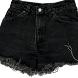 Orange Tab Levis Denim Shorts - 26W UK 6 Black Cotton