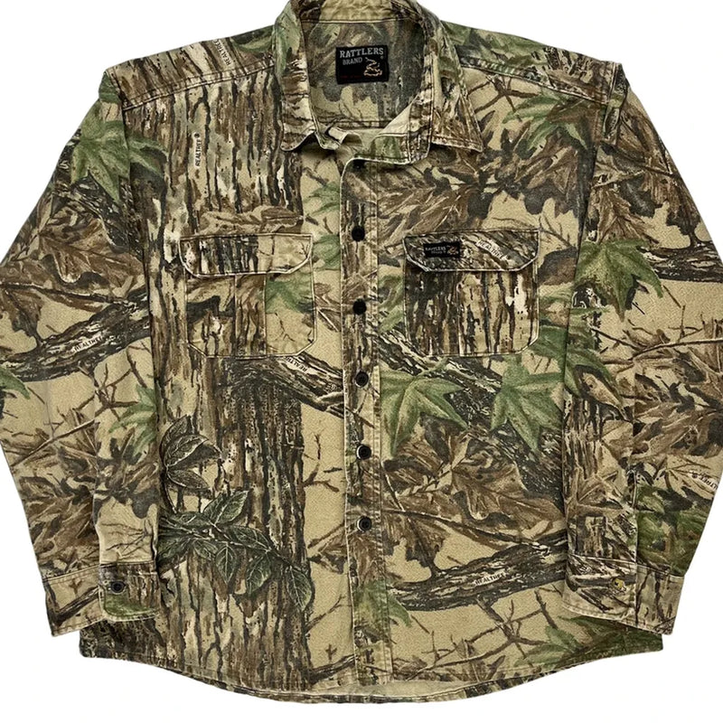 Ratlers Flannel Shirt - XL Camo Cotton