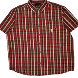 Carhartt Checked Short Sleeve Shirt - 2XL White Cotton