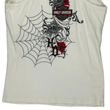 Motorcycles Harley Davidson Graphic Vest - 2XL White Cotton