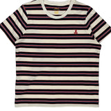 Polo By Ralph Lauren Striped T-Shirt - Large Blue Cotton