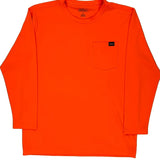 Dickies Long Sleeve T-Shirt - Large Orange Polyester
