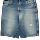 Fubu Denim Shorts - 40W 11L Light Wash Cotton
