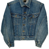 Made In USA Lee Graphic Denim Jacket - Medium Blue Denim