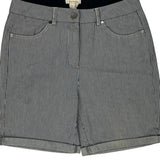 Barbour Pinstripe Shorts - 30W UK 10 Grey Cotton