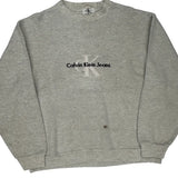Calvin Klein Jeans Sweatshirt - XL Grey Cotton Blend