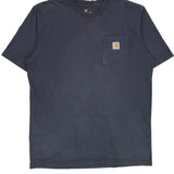 Carhartt T-Shirt - Large Navy Cotton
