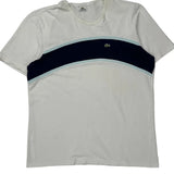 Lacoste Striped T-Shirt - Large White Cotton