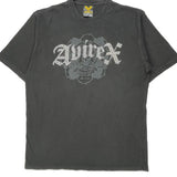 Skull Avirex Studded T-Shirt - 2XL Black Cotton