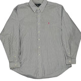 Ralph Lauren Striped Shirt - 2XL Blue Cotton