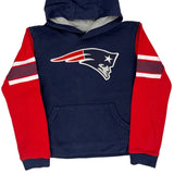 Age 10-12 New England Patriots Nfl Football Hoodie - Medium Navy Cotton