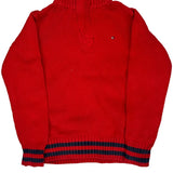 Age 5 Tommy Hilfiger 1/4 Zip - Small Red Cotton
