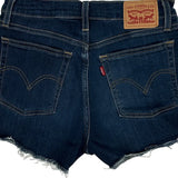 Levis Denim Shorts - 26W UK 6 Dark Wash Cotton