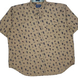 Pendleton Short Sleeve Shirt - XL Beige Cotton