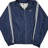 Adidas Striped Track Jacket - 2XL Blue Nylon