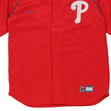 Age 11-12 Philadelphia Phillies Nike MLB Jersey - Medium Red Polyester