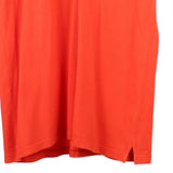 Asics Polo Shirt - Large Orange Cotton Blend