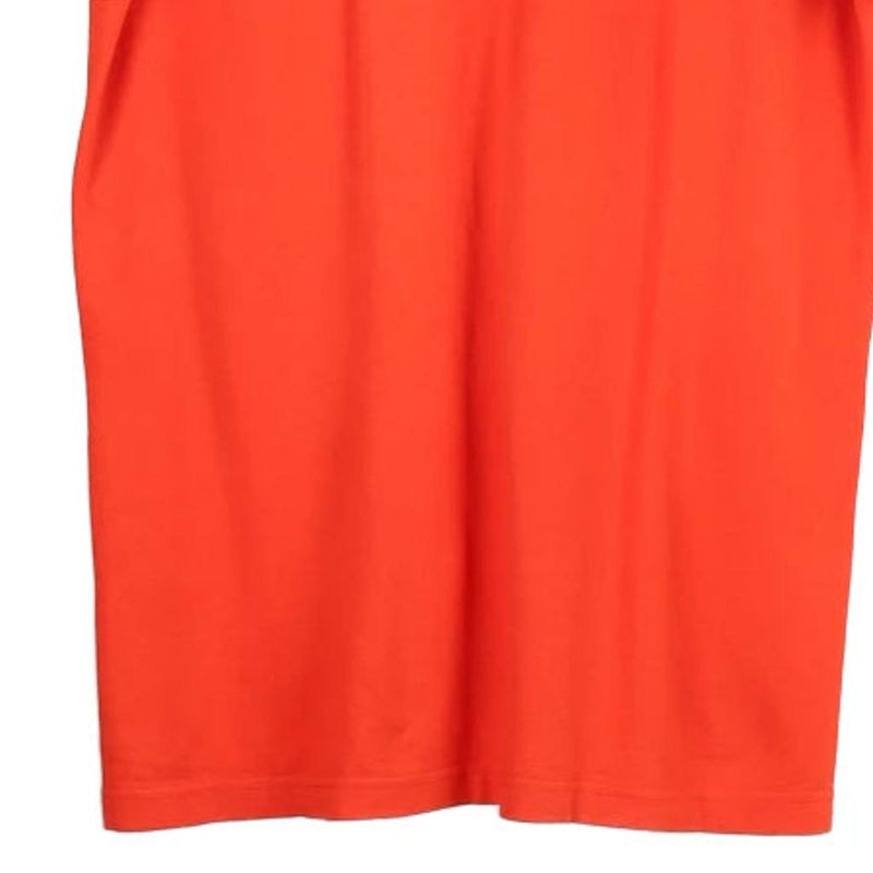 Asics Polo Shirt - Large Orange Cotton Blend