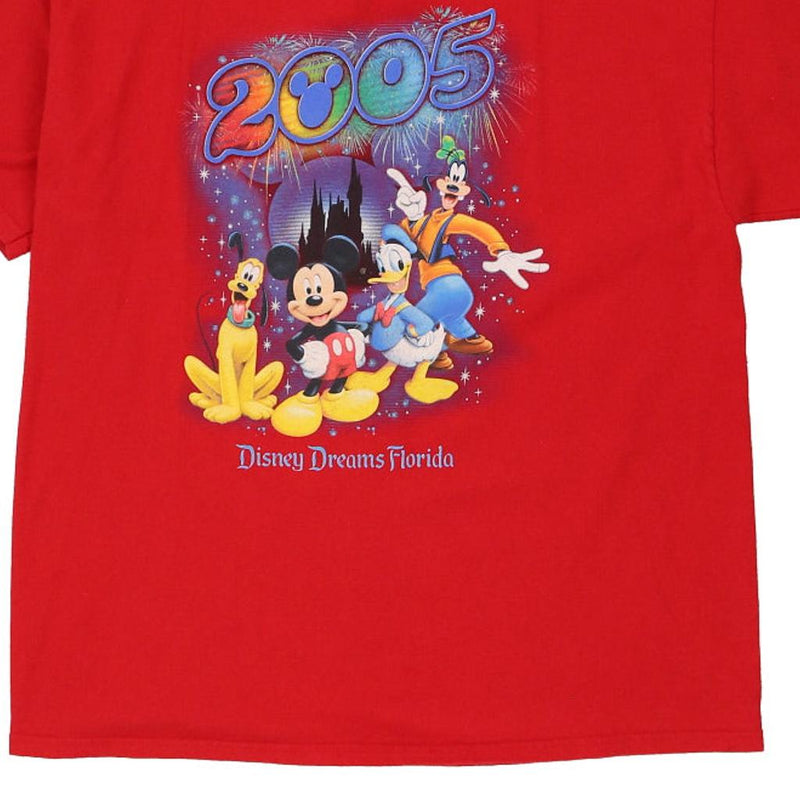 Vintage red 2005 Disney T-Shirt - mens x-large