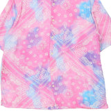 Vintage pink Bershka Patterned Shirt - mens large