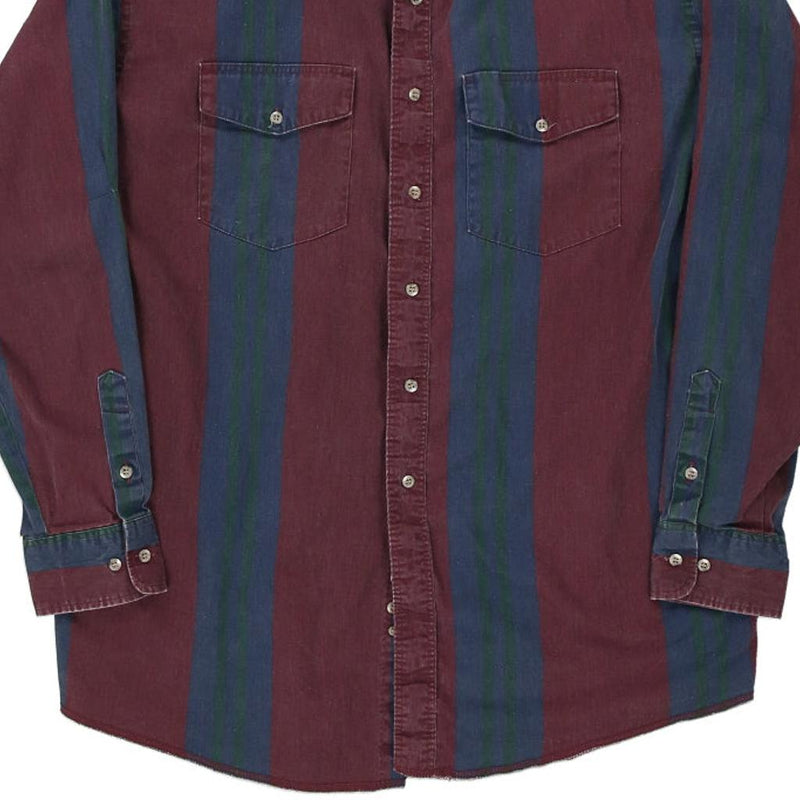 Vintage block colour Wrangler Shirt - mens x-large