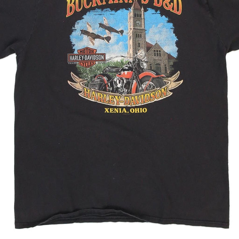 Vintage black Xenia, Ohio Harley Davidson T-Shirt - mens x-large