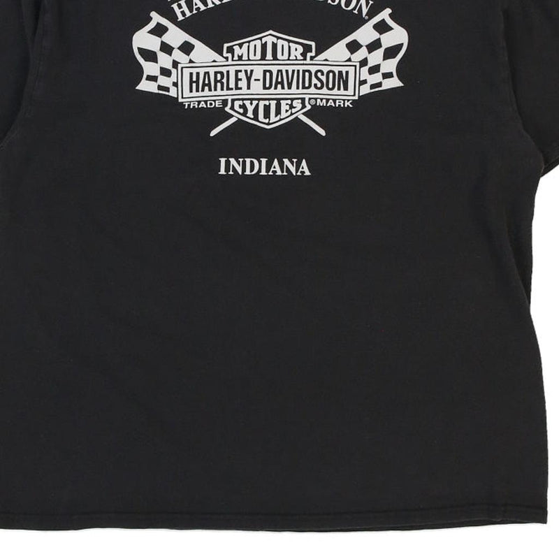 Vintage black Indiana Harley Davidson T-Shirt - mens x-large
