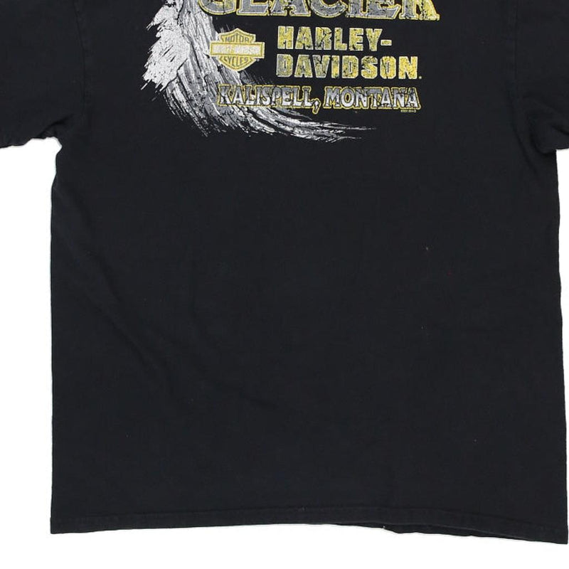 Vintage black Kalispell, Montana Harley Davidson T-Shirt - mens x-large