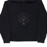 Tommy Hilfiger Graphic Hoodie - Large Navy Cotton Blend